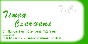 timea cserveni business card